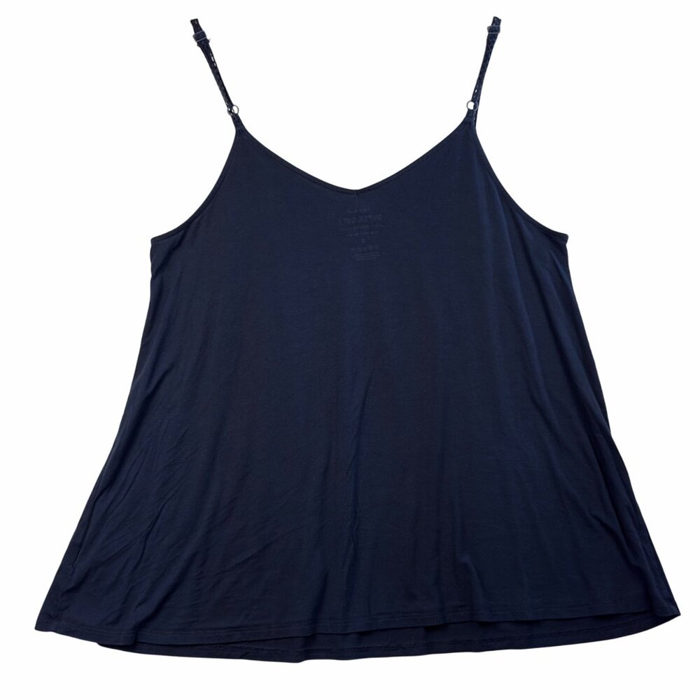 Torrid Women’s Plus 0 Navy Blue Embroidered Flowy Cami Tank Top Boho 1X Western - Picture 4 of 10